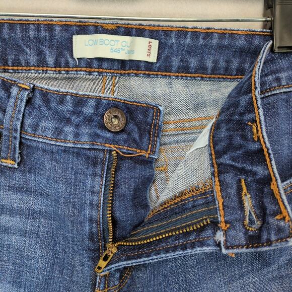 Levi's 545 Low Boot Cut Jeans Women's 6 Y2K Medium Wash Stretch Denim - Picture 4 of 6